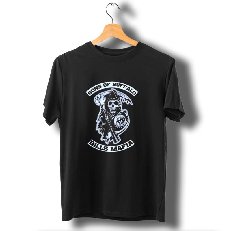 Sons Of Buffalo Bills Mafia Grim Reaper Holding Scythe And Football T Shirt 1 T Shirt 1