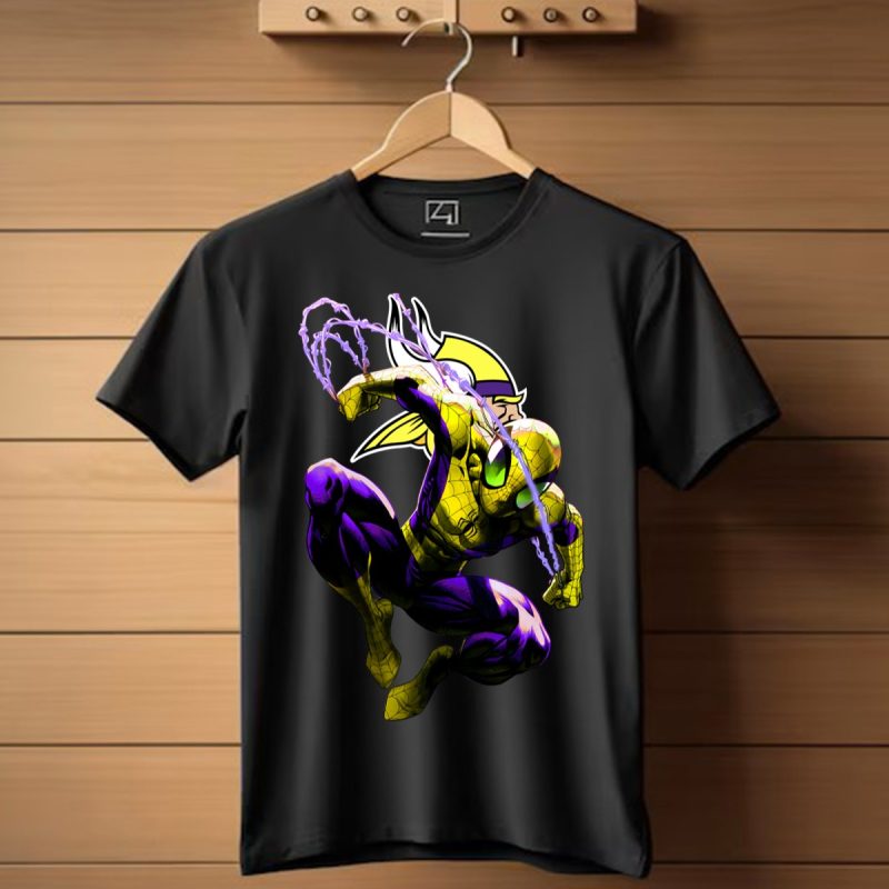 Spiderman Minnesota Vikings T Shirt T Shirt 1