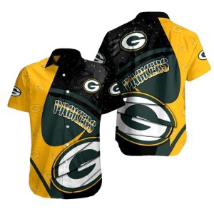Spirited Game Day Green Bay Packers Stars Sky Hawaiian Shirt