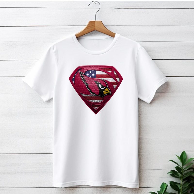 Spm Arizona Cardinals Superman American Flag T Shirt 1 T Shirt 1