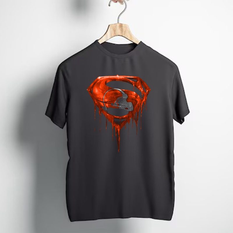 Spm Cleveland Browns Dripping Superhero Helmet T Shirt 1 T Shirt 1