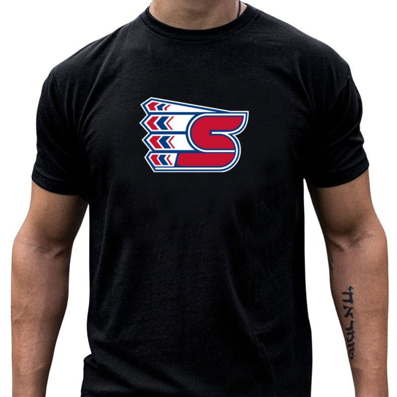 Spokane Chiefs Red Blue Logo Emblem T Shirt T Shirt 1 1