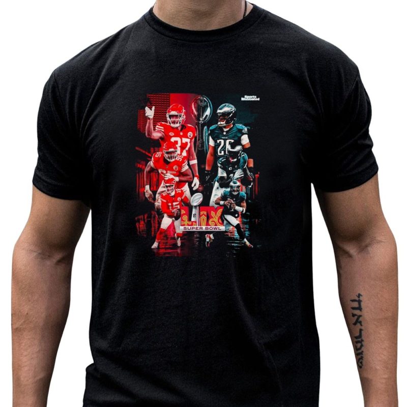Sports Illustrated Super Bowl Lix Kansas City Chiefs Vs Philadelphia Eagles Matchup Cover T Shirt T Shirt 1 1