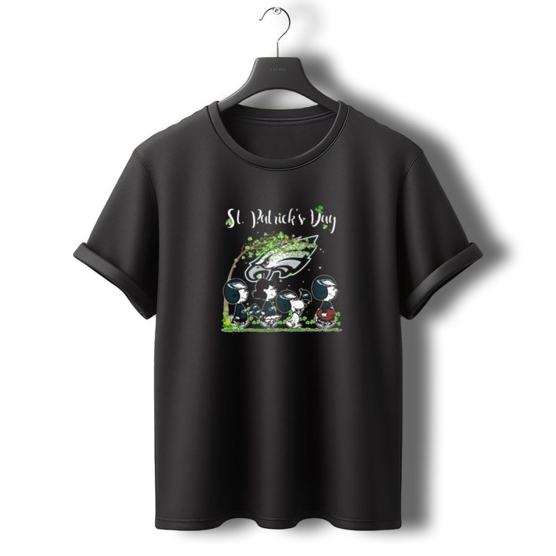 St Patricks Day Peanuts Philadelphia Eagles Football Celebration T Shirt T Shirt 0 1
