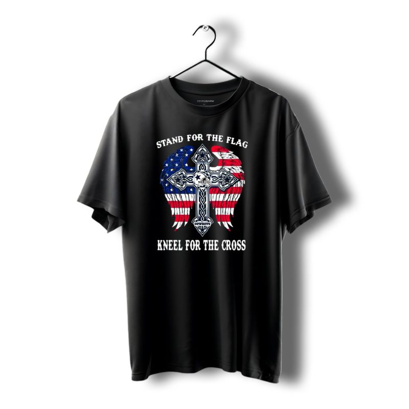Stand For The Flag Kneel For The Cross Dallas Cowboys American Flag Wings Cross T Shirt 1 T Shirt 1 1