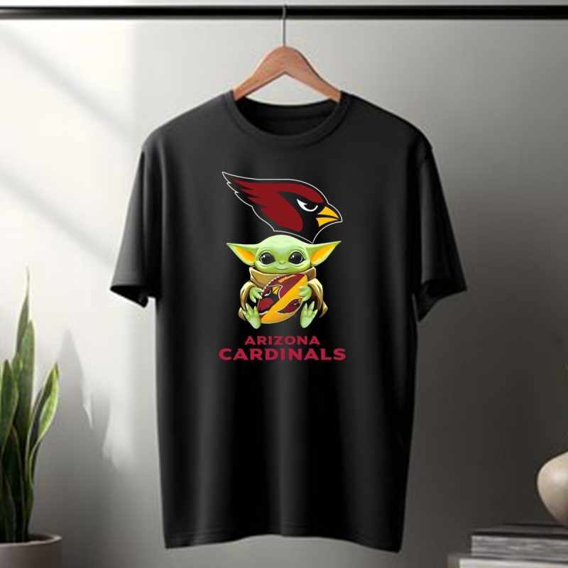 Star Wars Baby Yoda Holding Arizona Cardinals Football T Shirt 1 T Shirt 1