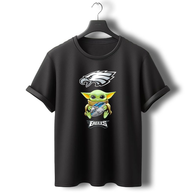 Star Wars Baby Yoda Philadelphia Eagles Football Fan Tailgate T Shirt T Shirt 0 1
