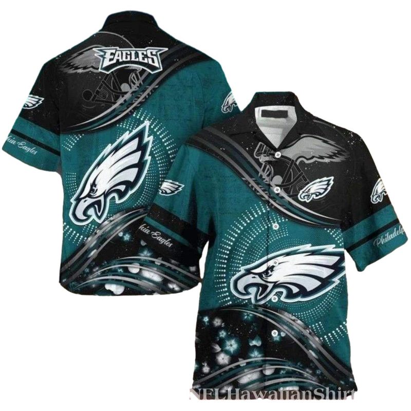 Starry Night Eagles Flight Philadelphia Hawaiian Shirt 1