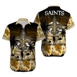 Starry Night Saints Emblem Tropical Personalized Hawaiian Shirt