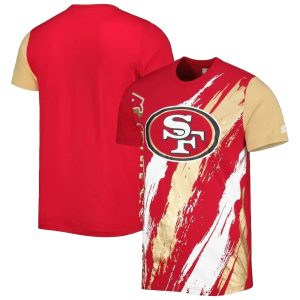 Starter Scarlet San Francisco 49ers Extreme Defender AOP T-Shirt