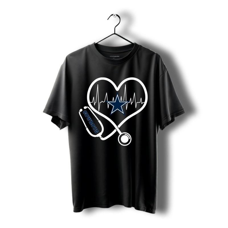 Stethoscope Heart Dallas Cowboys Shirt T Shirt 1