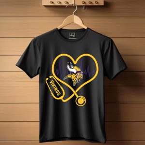 Stethoscope Heart Minnesota Vikings T-Shirt