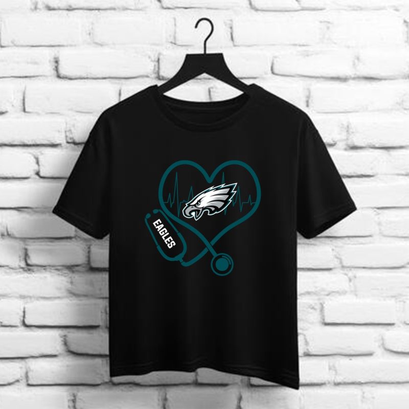 Stethoscope Heart Philadelphia Eagles Shirt T Shirt 1 1