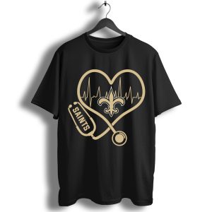 Stethoscope Heartnew Orleans Saints T-Shirt