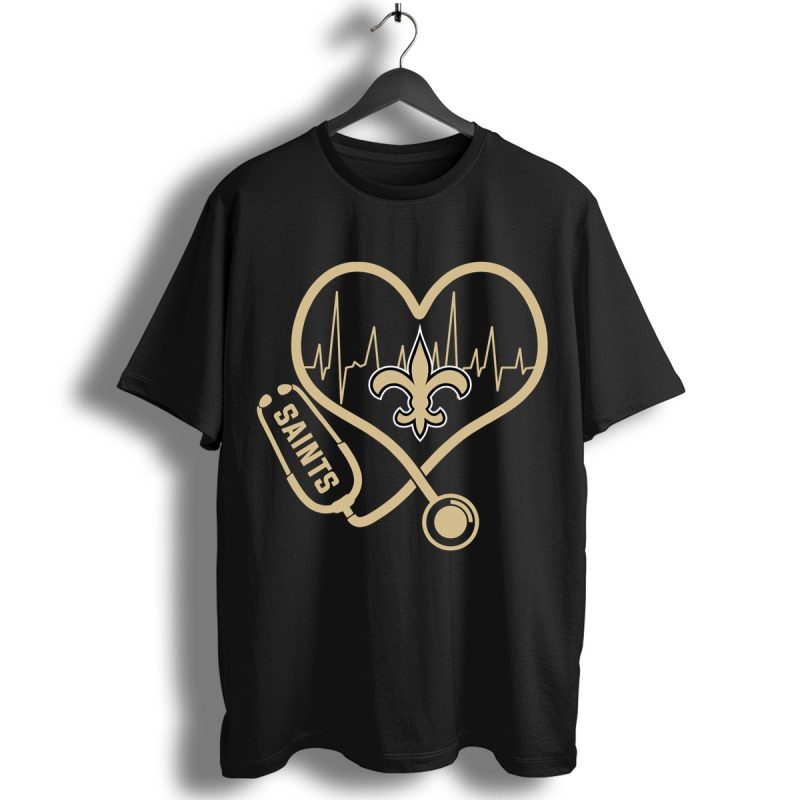 Stethoscope Heartnew Orleans Saints Shirt T Shirt 1