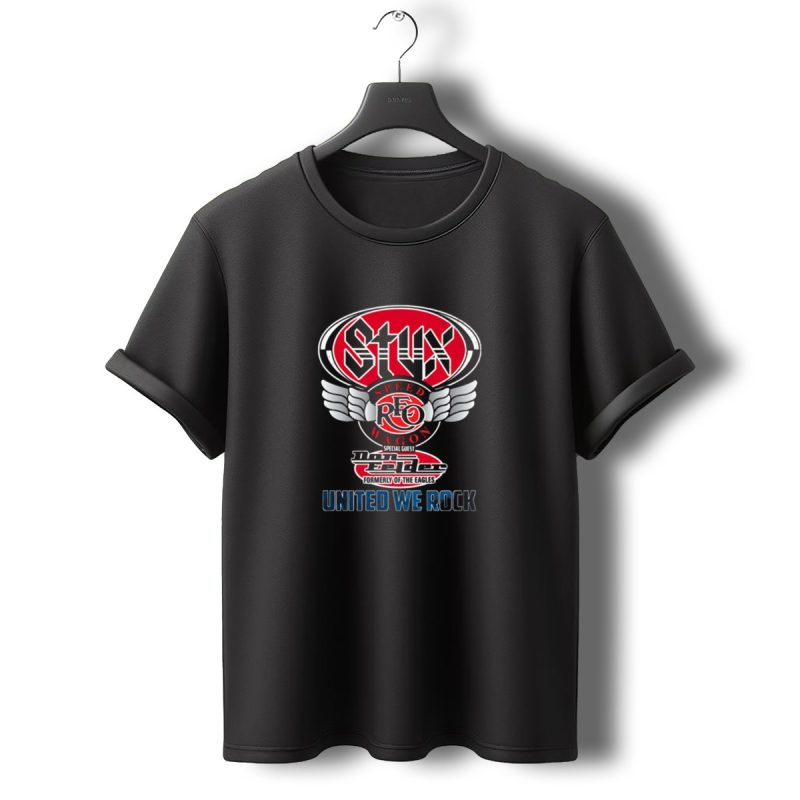 Styx Reo Speedwagon Don Felder Formerly Of The Eagles United We Rock Tour T Shirt T Shirt 0 1