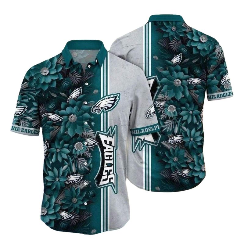 Summer Blossoms Philadelphia Eagles Hawaiian Shirt 1