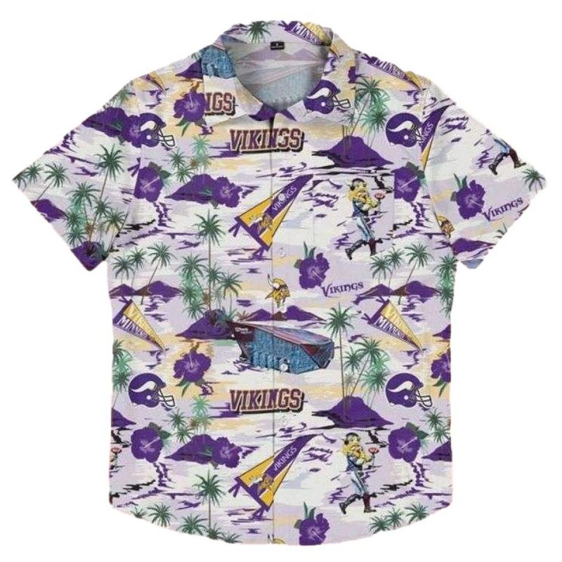 Summer Splashdown Minnesota Vikings Surf Hawaiian Shirt 1
