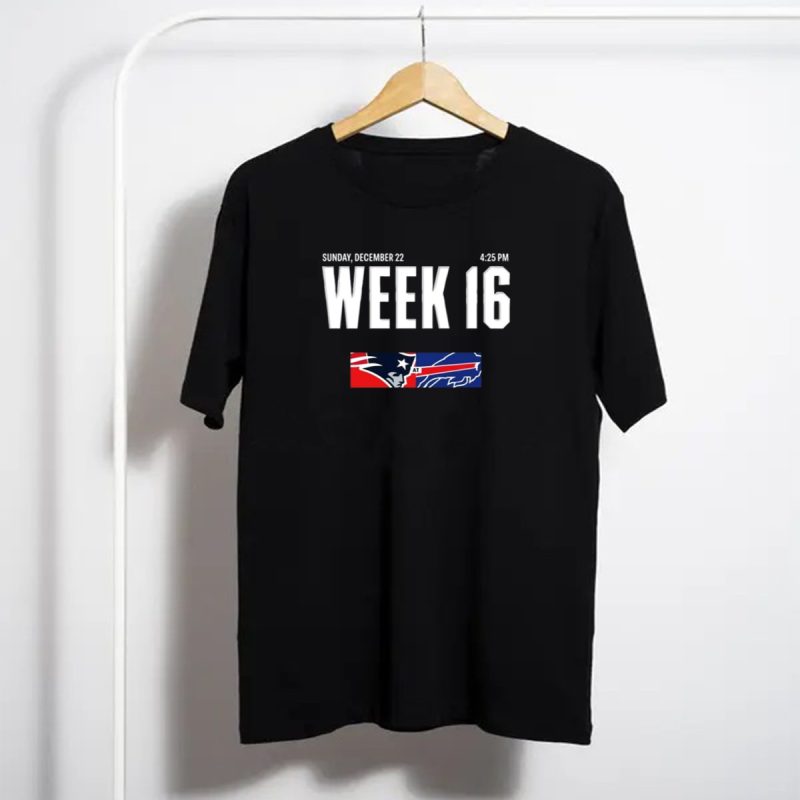 Sunday December 22 New England Patriots At Buffalo Bills Week 16 4 T Shirt 1