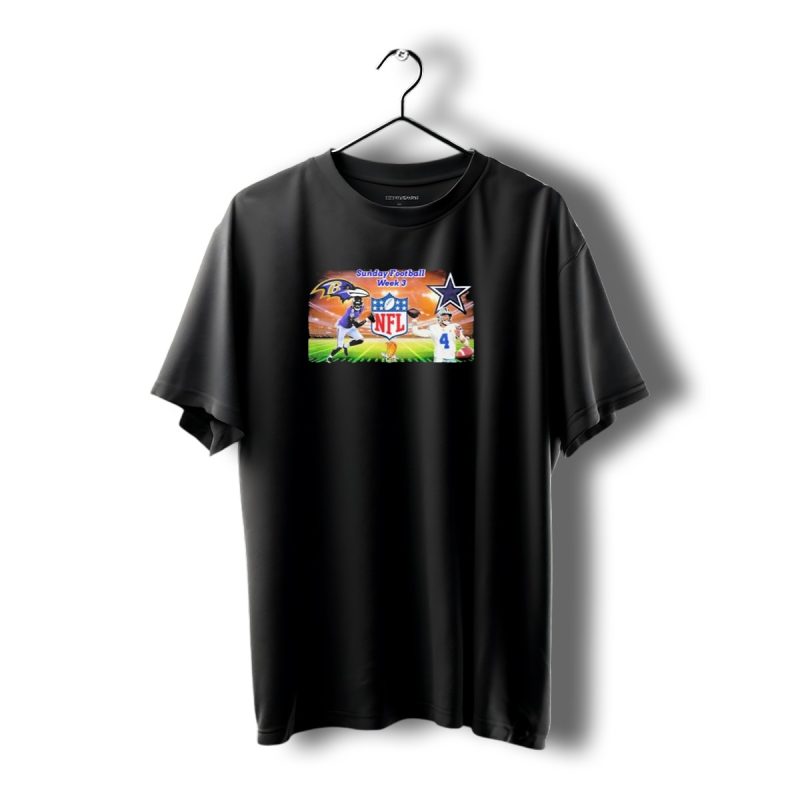 Sunday Football Week 3 Baltimore Ravens Vs Dallas Cowboys T Shirt 1 T Shirt 1 1