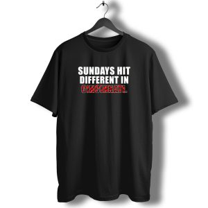 Sundays Hit Different in Cincinnati Bengals Stripes T-Shirt
