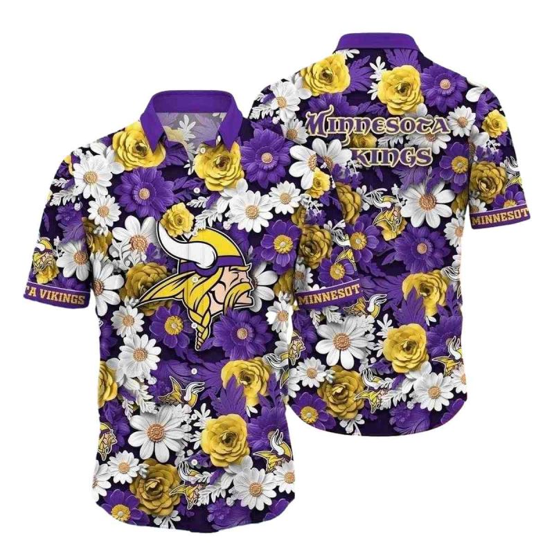 Sunny Flora And Fauna Minnesota Vikings Hawaiian Shirt Mens 1