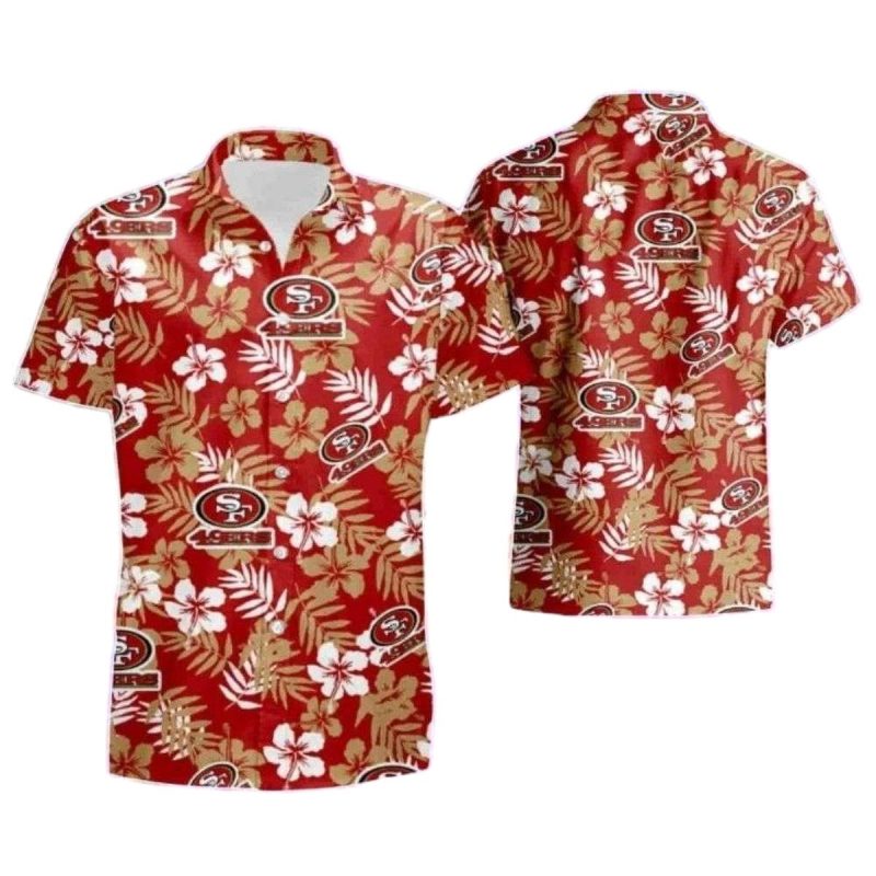 Sunset Palms 49Ers Red Hawaiian Shirt 1
