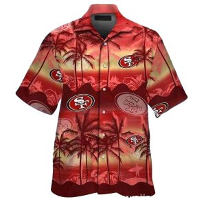 Sunset Palms San Francisco 49ers Hawaiian Shirt