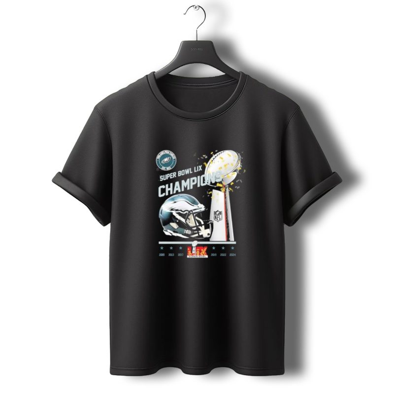 Super Bowl Lix Champions Philadelphia Eagles Trophy Collectible T Shirt T Shirt 0 1