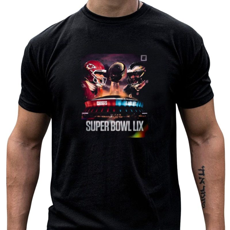 Super Bowl Lix Chiefs Vs Eagles Showdown With Mahomes And Hurts Espn T Shirt T Shirt 1 1