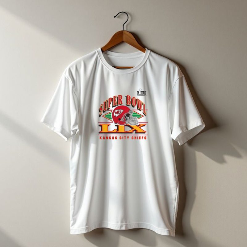 Super Bowl Lix Kansas City Chiefs Helmet Vintage T Shirt T Shirt 1 1