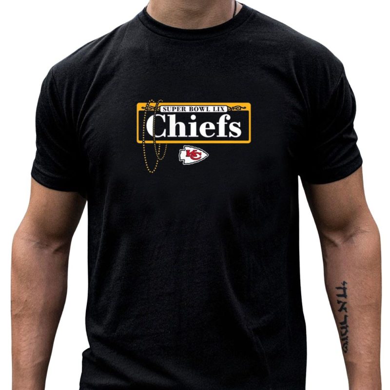 Super Bowl Lix Kansas City Chiefs Street Sign With Gold Chain T Shirt T Shirt 1 1