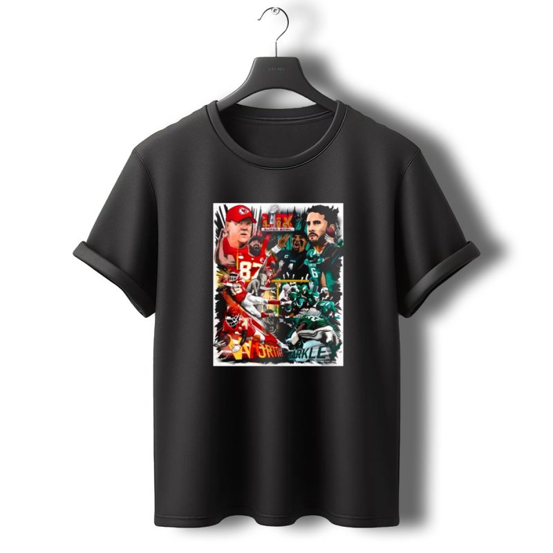Super Bowl Lix Kansas City Chiefs Vs Philadelphia Eagles Worthy Barkley Showdown T Shirt T Shirt 0 1