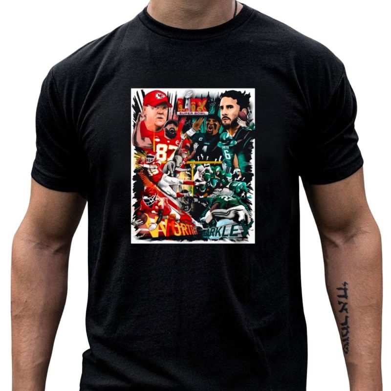 Super Bowl Lix Kansas City Chiefs Vs Philadelphia Eagles Worthy Barkley Showdown T Shirt T Shirt 1 1
