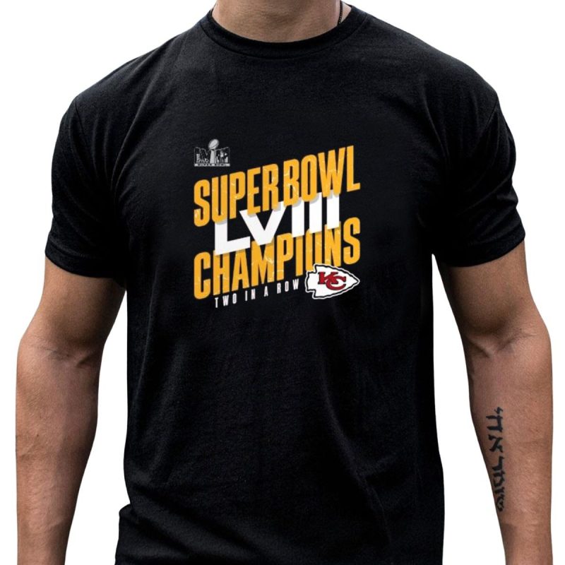 Super Bowl Lviii Champions Two In A Row Kansas City Chiefs T Shirt T Shirt 1 1