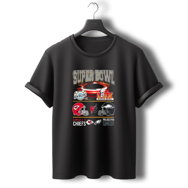 Super Bowl New Orleans 2025 Kansas City Chiefs Vs Philadelphia Eagles T Shirt T Shirt 0 1