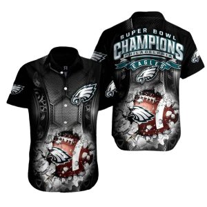 Philadelphia Eagles Championship Wave Hawaiian Shirt