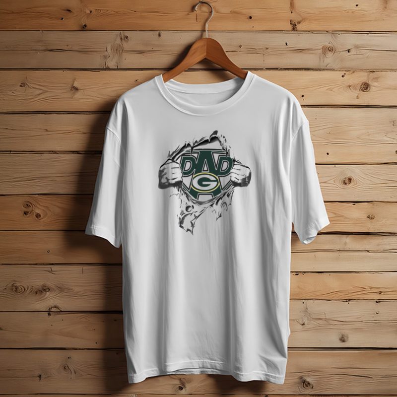 Super Dad Green Bay Packers Fan Gear T Shirt T Shirt 1 1