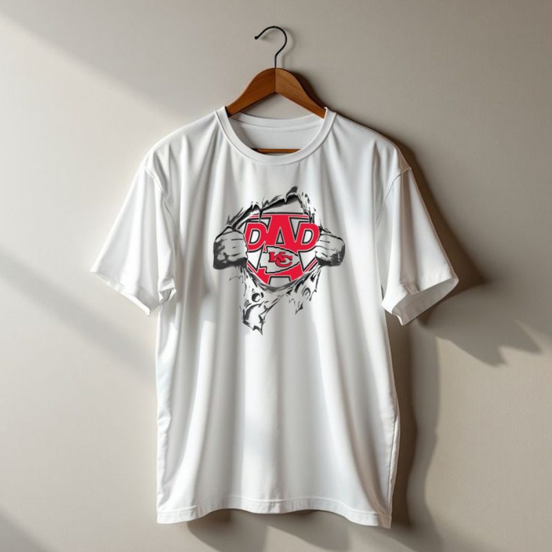 Super Dad Kansas City Chiefs Logo Superhero T Shirt T Shirt 1 1