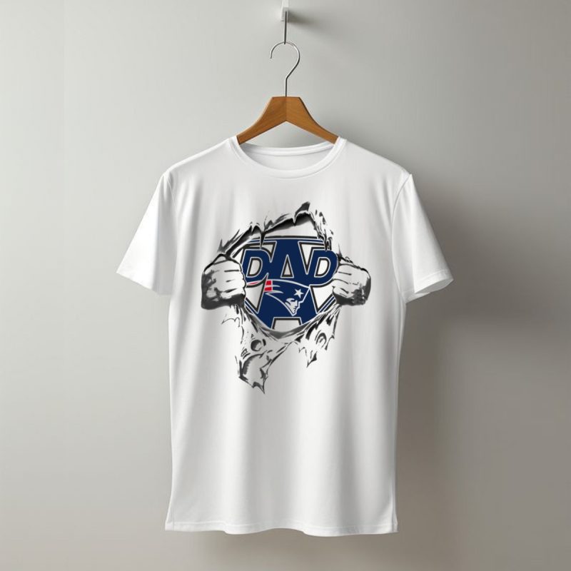 Super Dad New England Patriots Fan T Shirt T Shirt 1