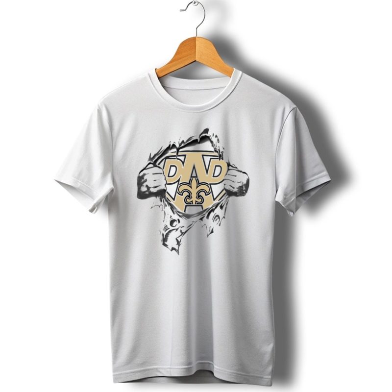 Super Dad New Orleans Saints Fleur De Lis T Shirt 1 T Shirt 1