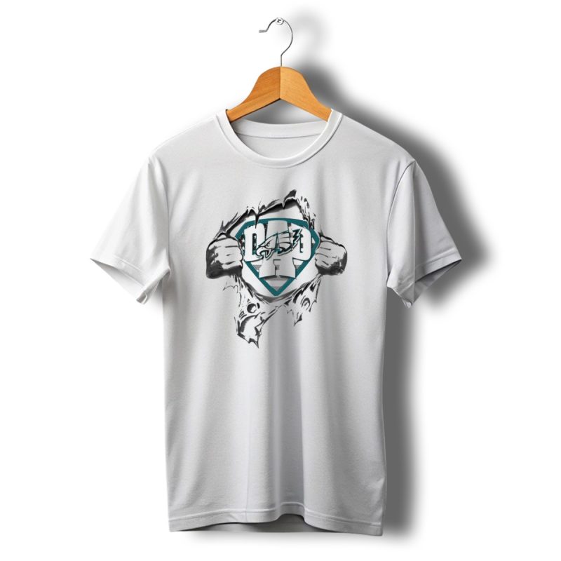 Superdad Philadelphia Eagles Dad Logo Rip T Shirt T Shirt 1 1