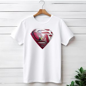 Superman American Flag Arizona Cardinals Logo Fusion T-Shirt