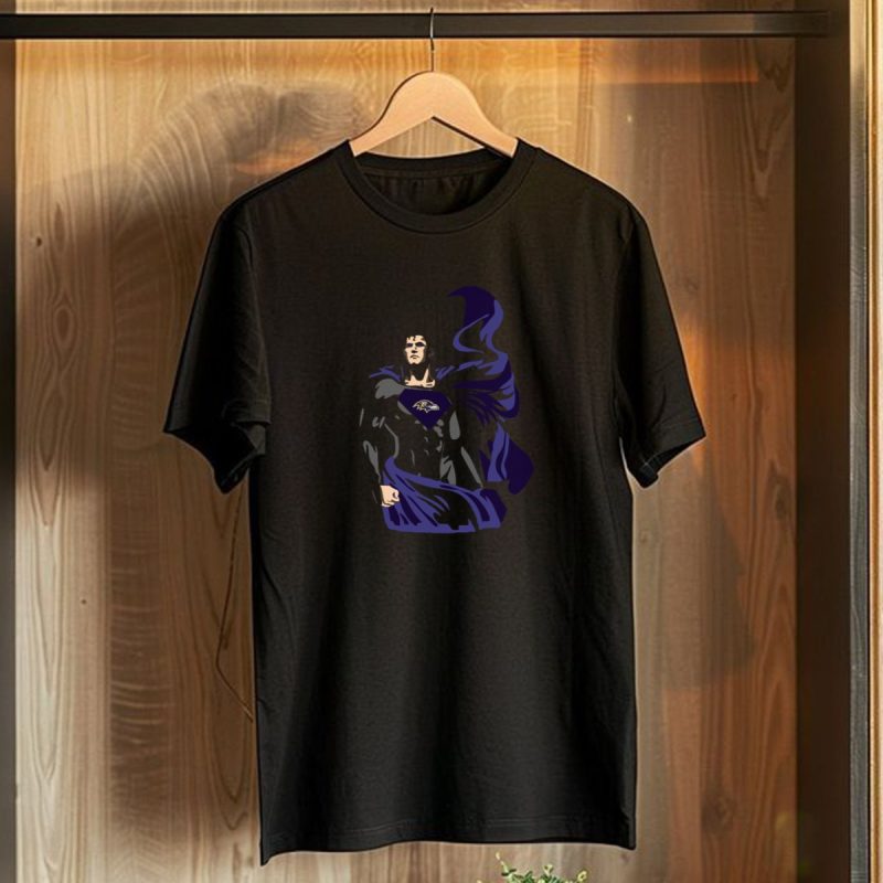 Superman Baltimore Ravens Fan Iconic Logo Fusion T Shirt 1 T Shirt 1