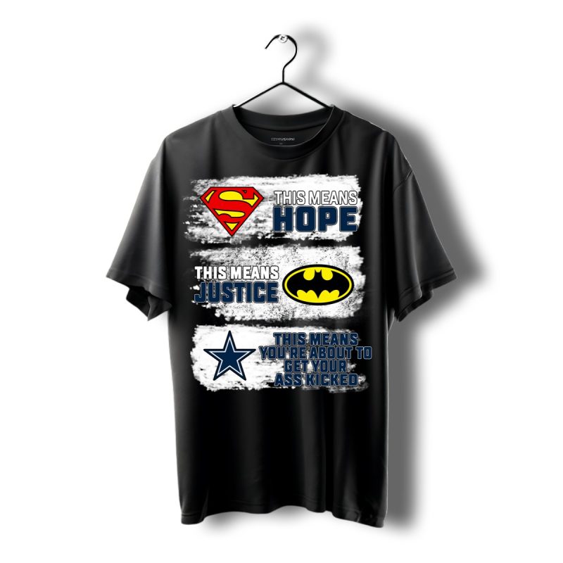 Superman Batman Dallas Cowboys Mean Kick Your Ass Shirt T Shirt 1