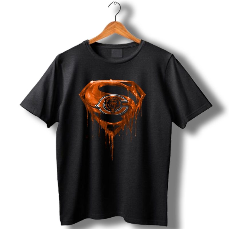 Superman Chicago Bears Logo Combination T Shirt 1 T Shirt 1