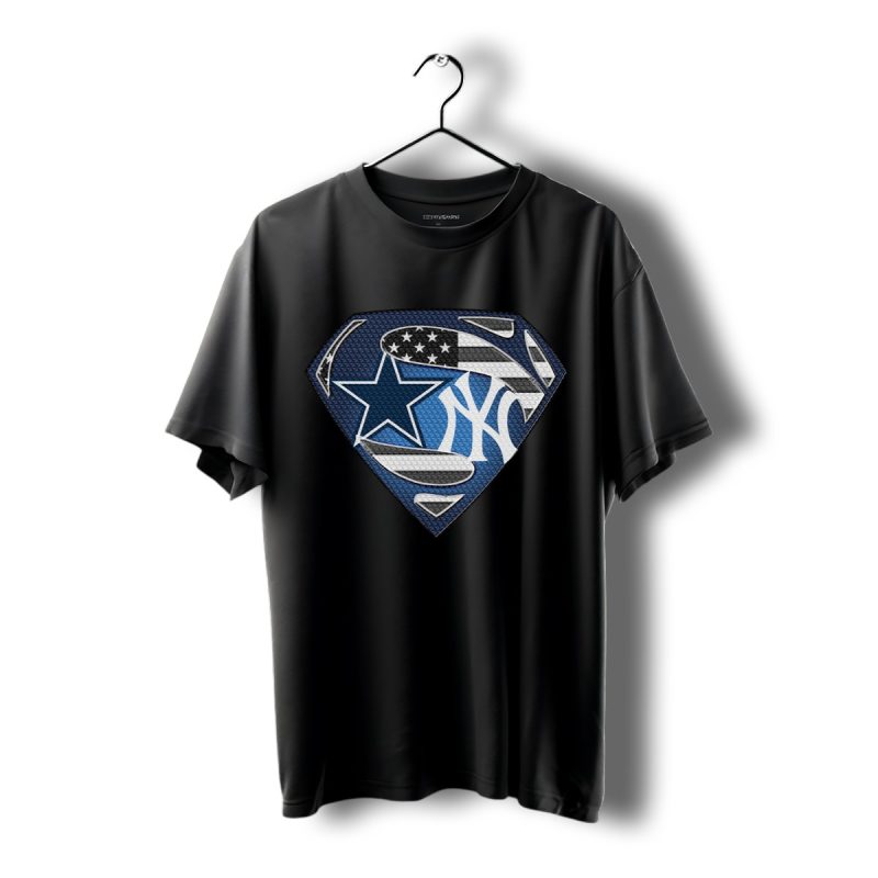 Superman Dallas Cowboys And New York Yankees Shirt T Shirt 1
