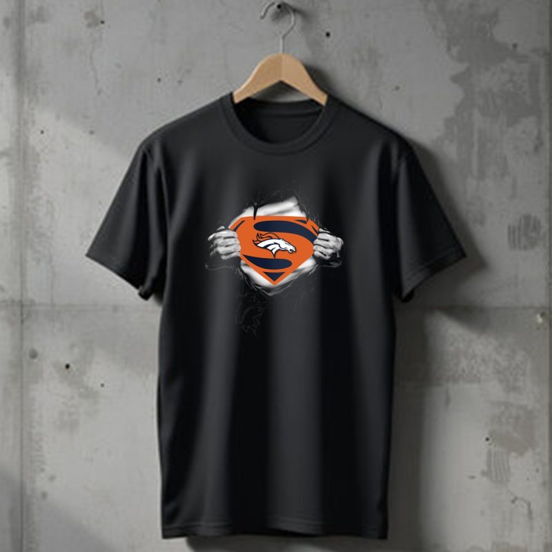 Superman Denver Broncos Logo Tear 52 T Shirt 1 T Shirt 1