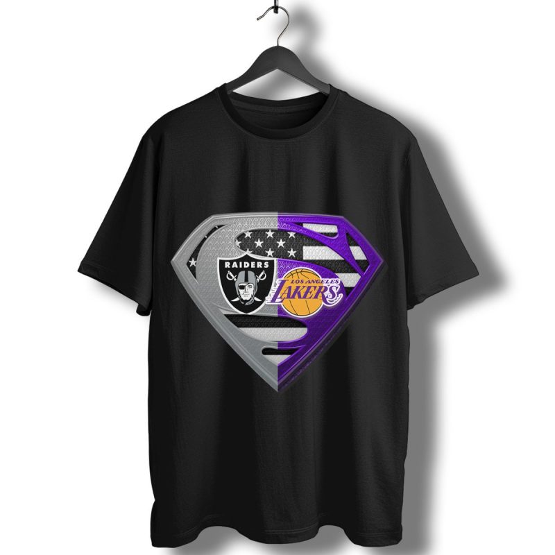 Superman Las Vegas Raiders And Los Angeles Lakers T Shirt T Shirt 1