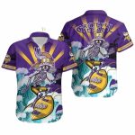 Surfing Skeleton Minnesota Vikings Grateful Dead Hawaiian Shir